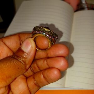 Elegant Gold and Purple Women's Ring